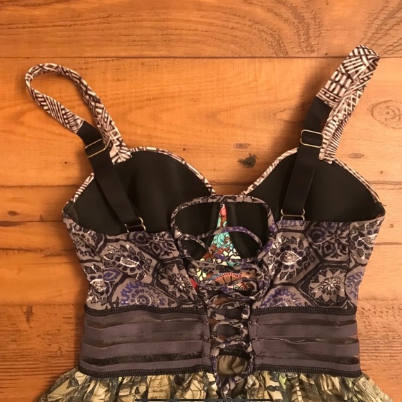 Maaji Bra Top & Corset Top Chiffon Bottom Mesh - Picture 4 of 6